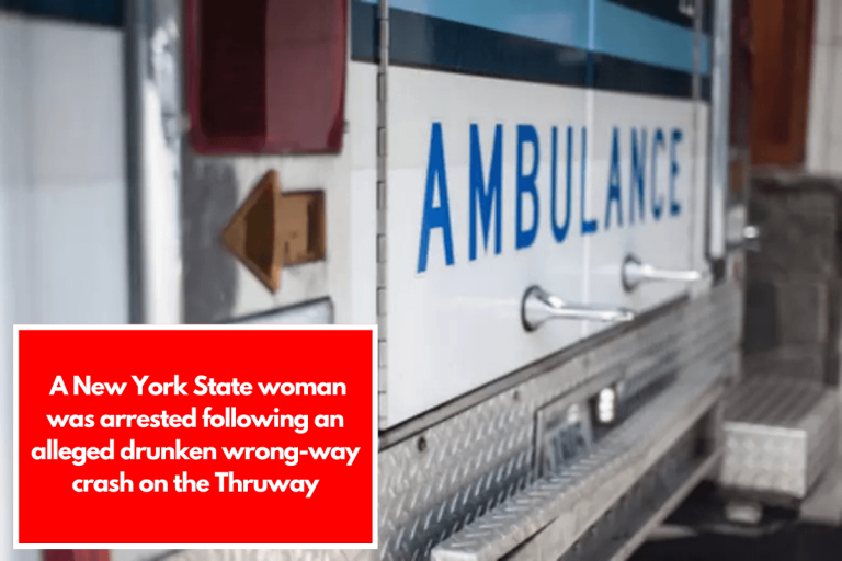 A New York State woman was arrested following an alleged drunken wrong-way crash on the Thruway