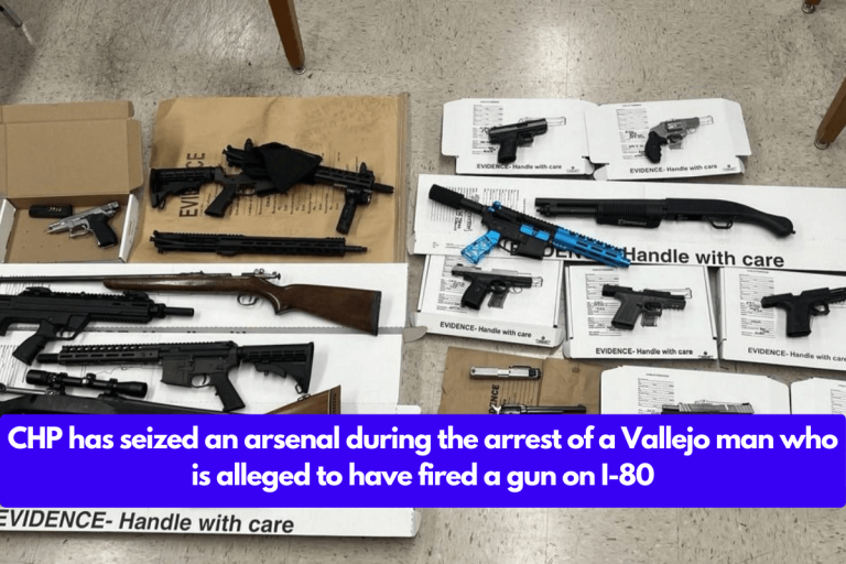 CHP has seized an arsenal during the arrest of a Vallejo man who is alleged to have fired a gun on I-80