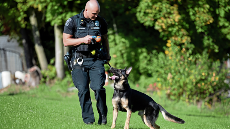 18-Month-Old Police Dog Ikon Finds a New Home After Surprise Stage Appearance!