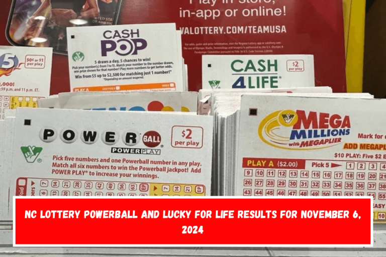 NC Lottery Powerball and Lucky For Life Results for November 6, 2024