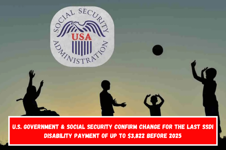 U.S. Government & Social Security confirm change for the last SSDI disability payment of up to $3,822 before 2025