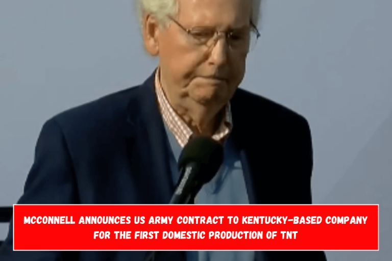 McConnell announces US Army contract to Kentucky-based company for the first domestic production of TNT