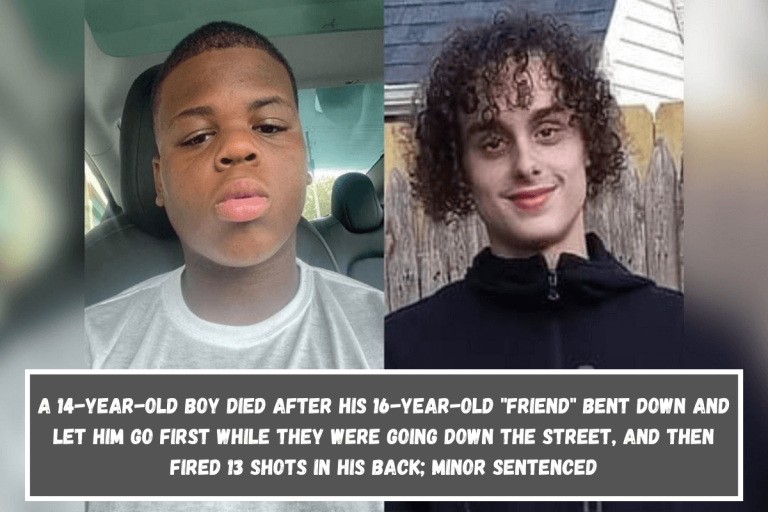 A 14-year-old boy died after his 16-year-old “friend” bent down and let him go first while they were going down the street, and then fired 13 shots in his back; minor sentenced