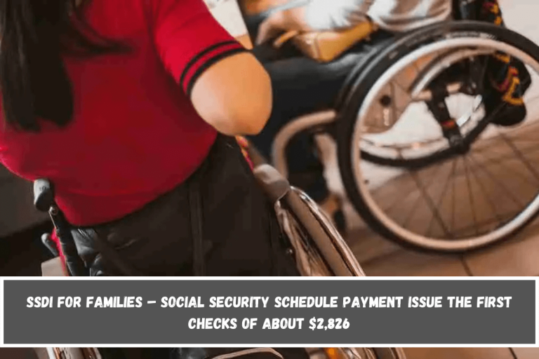 SSDI for families – Social Security schedule payment issue the first checks of about $2,826