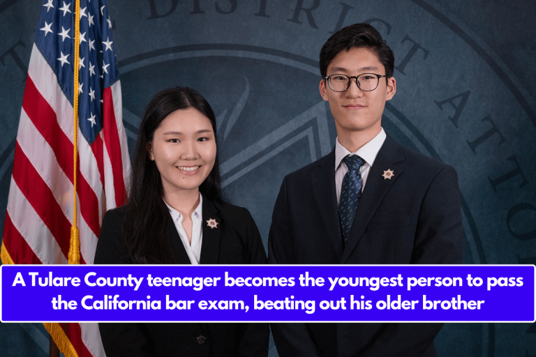 A Tulare County teenager becomes the youngest person to pass the California bar exam, beating out his older brother