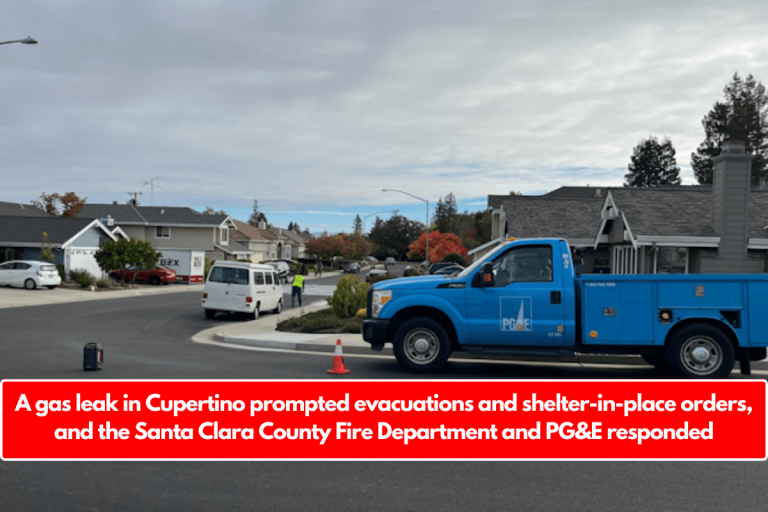 A gas leak in Cupertino prompted evacuations and shelter-in-place orders, and the Santa Clara County Fire Department and PG&E responded