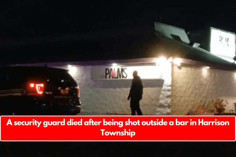 A security guard died after being shot outside a bar in Harrison Township