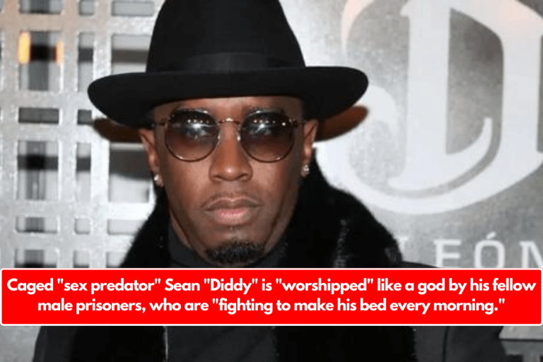 Caged “sex predator” Sean “Diddy” is “worshipped” like a god by his fellow male prisoners, who are “fighting to make his bed every morning.”