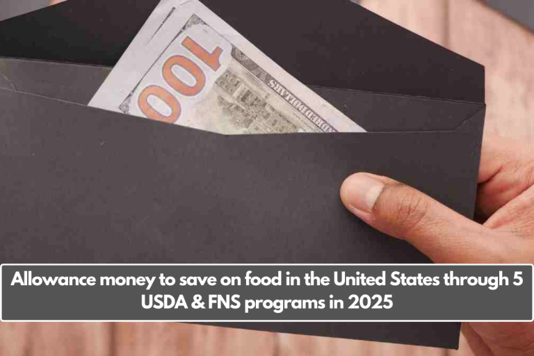 Allowance money to save on food in the United States through 5 USDA & FNS programs in 2025