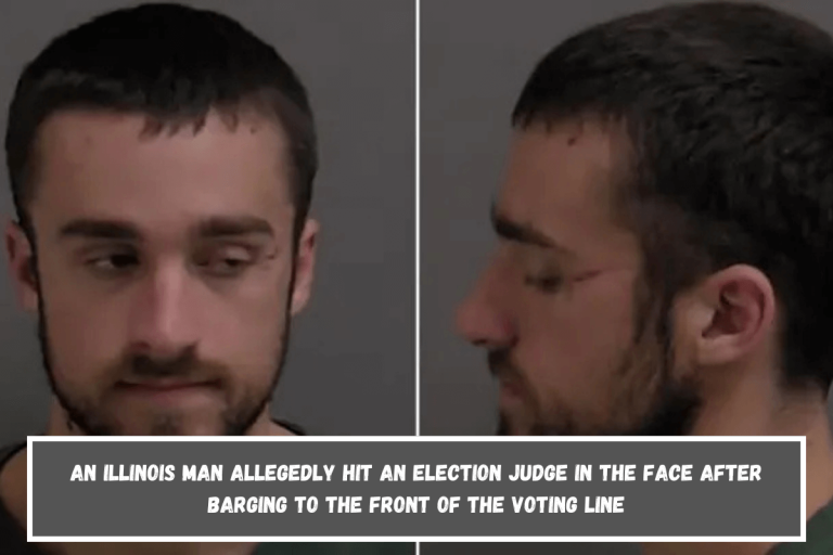 An Illinois man allegedly hit an election judge in the face after barging to the front of the voting line