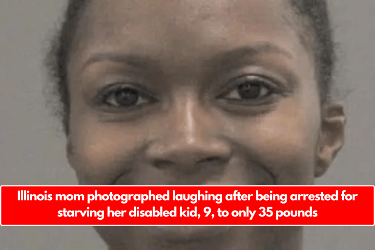 Illinois mom photographed laughing after being arrested for starving her disabled kid, 9, to only 35 pounds