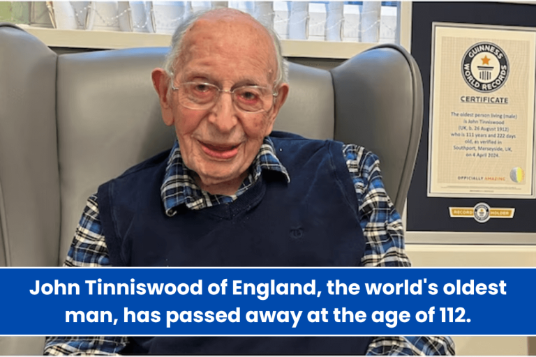 John Tinniswood of England, the world’s oldest man, has passed away at the age of 112.