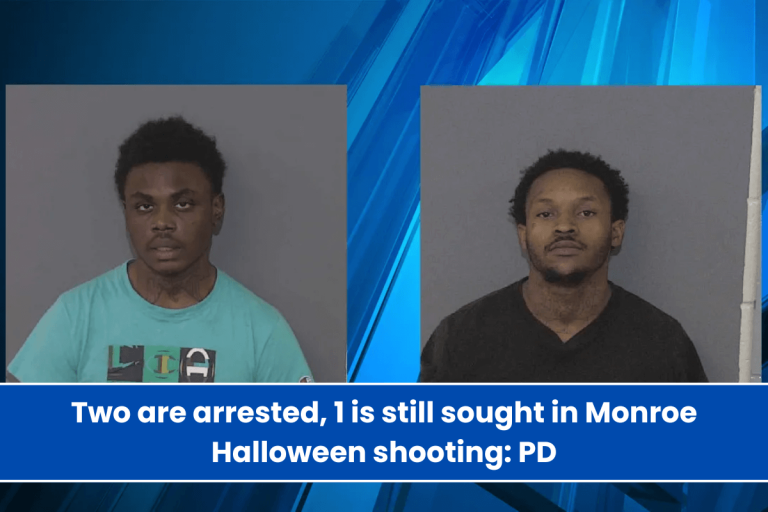 Two are arrested, 1 is still sought in Monroe Halloween shooting: PD